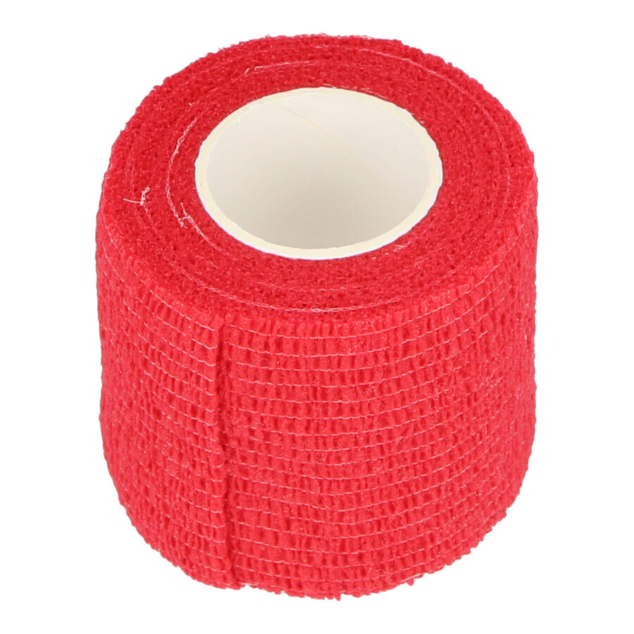 Dr Beck, Cohesief verband Non-Woven, vlies, Rood, 5 cm x 4,5 m