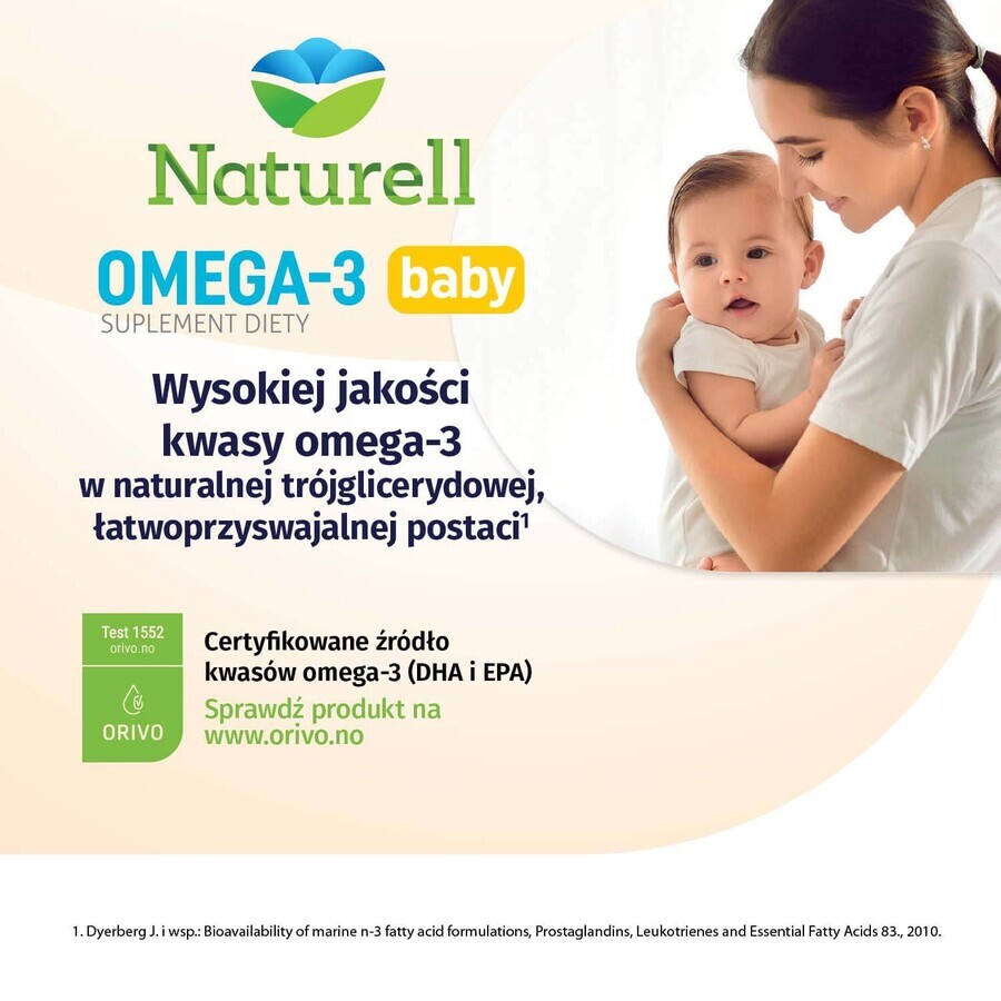 Naturell Omega-3 Baby, pentru sugari de peste 6 luni, 40 de capsule twist-off