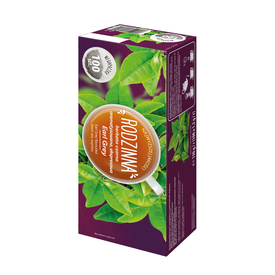 Family Earl Grey, zwarte thee, 1,3 g x 100 builtjes