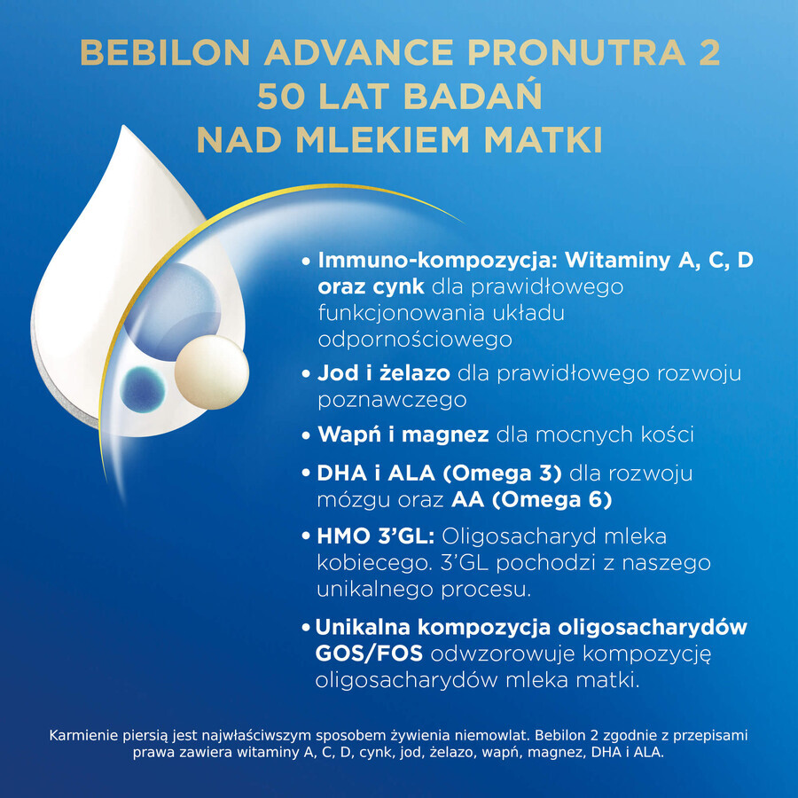 Bebilon Advance Pronutra 2, follow-on milk, over 6 months, 1000 g