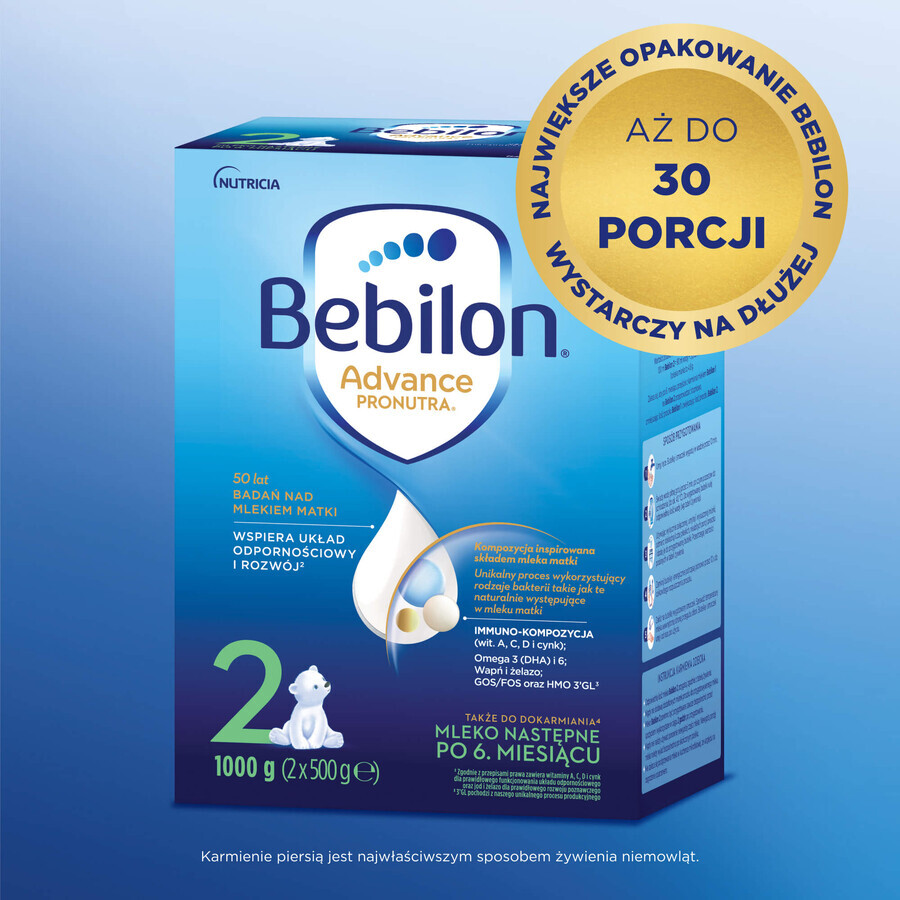 Bebilon Advance Pronutra 2, follow-on milk, over 6 months, 1000 g