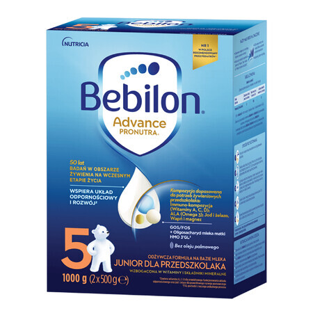 Bebilon Advance Pronutra 5 Junior, nutritional formula based on milk, for preschoolers, 1000 g