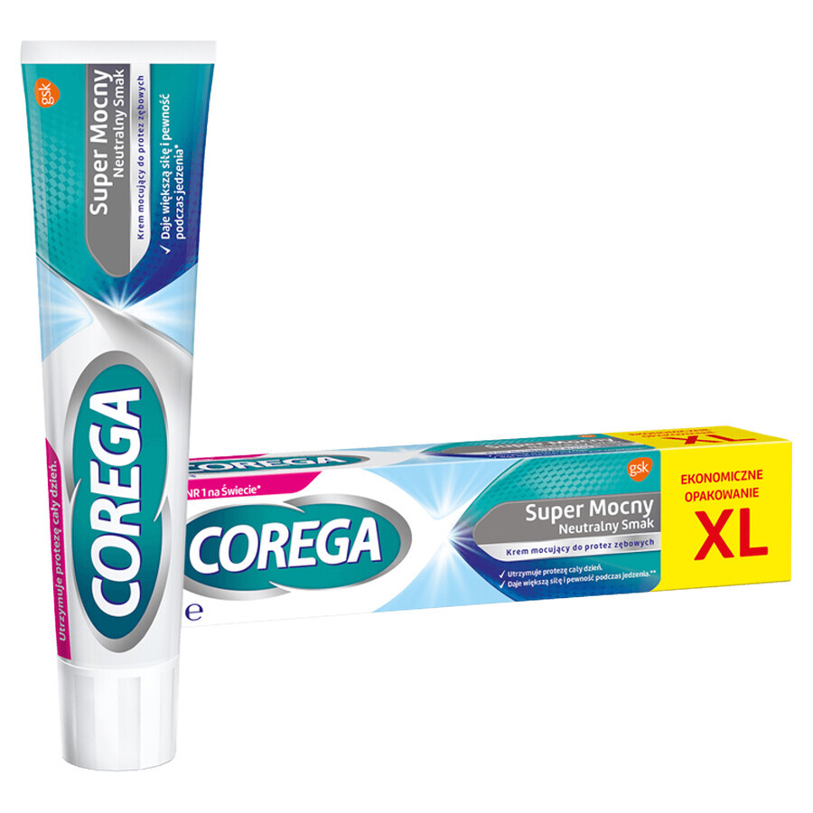 Corega Super Strong, fixeercrème voor kunstgebitten, neutraal, 70 g