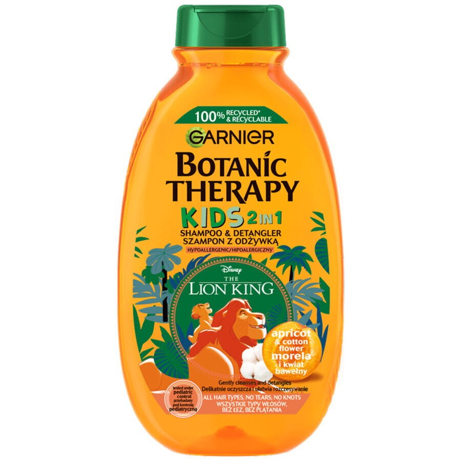 Garnier Botanic Therapy Kids, 2-in-1 shampoo en conditioner voor kinderen, Lion King, 250 ml