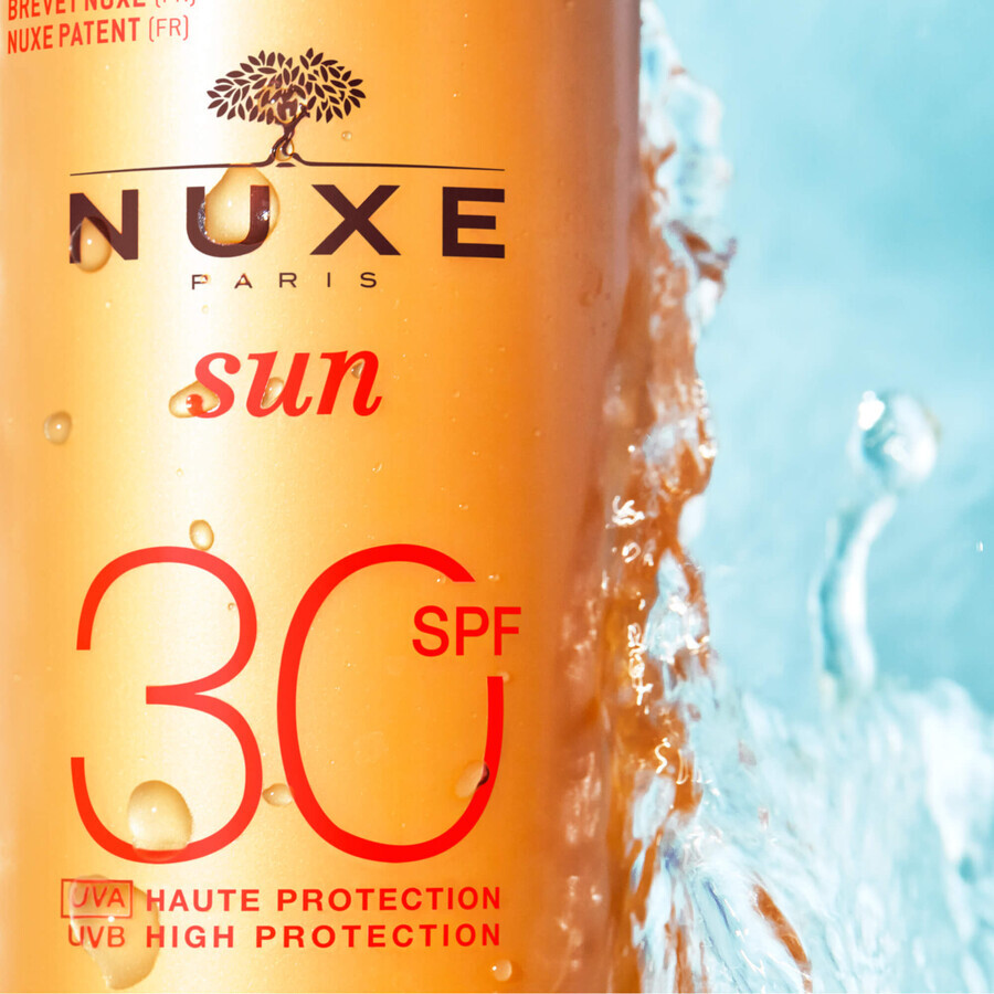 Nuxe Sun, lotion bronzante visage et corps, spray, SPF 30, 150 ml