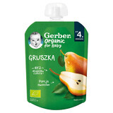 Gerber dessert biologico in tubetto, pera, dopo 4 mesi, 80 g