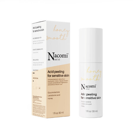 Nacomi Next Level, peeling acido per pelli sensibili, 30 ml