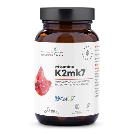 Aura Herbals Vitamin K2MK7 MenaQ7 200 μg, 90 Kapseln