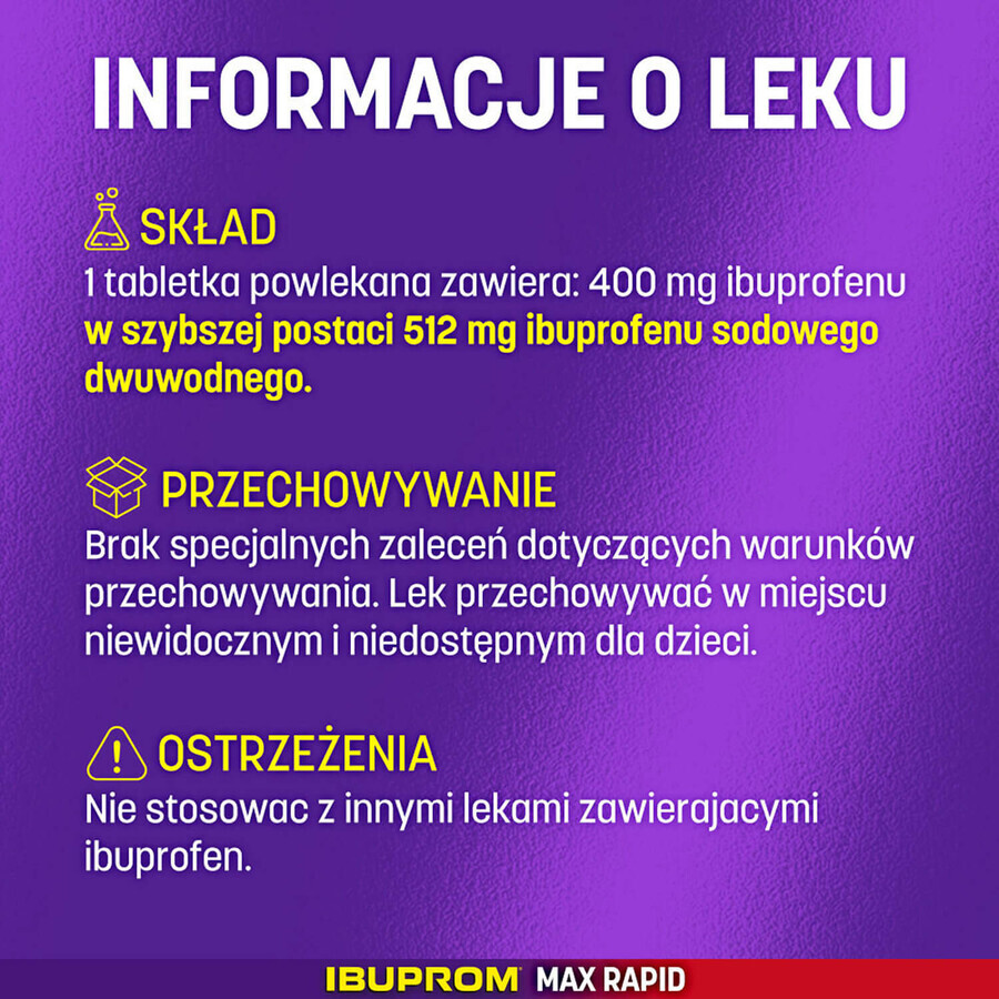 Ibuprom Max Rapid 400 mg, 12 comprimés pelliculés