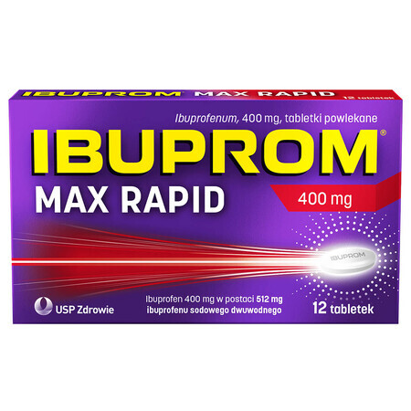 Ibuprom Max Rapid 400 mg, 12 comprimés pelliculés