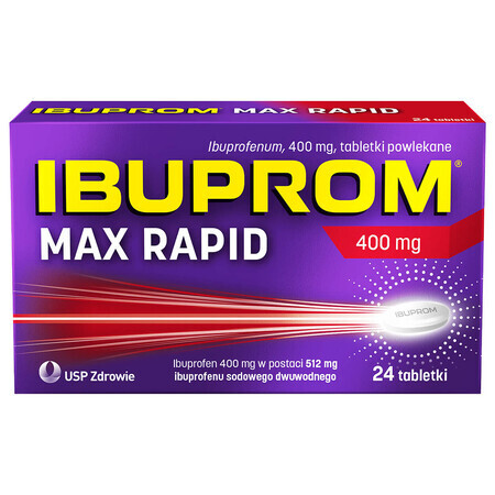 Ibuprom Max Rapid 400 mg, 24 filmomhulde tabletten