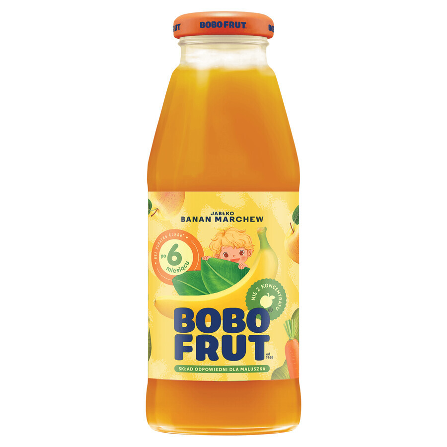 Bobo Frut Fruit- en groentesectar, appel, banaan, wortel, na 6 maanden, 300 ml