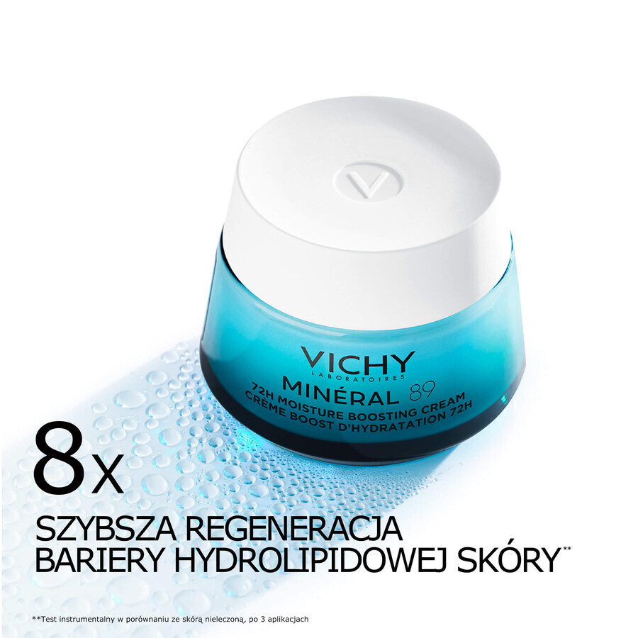 Vichy Mineral 89, crema ricca idratante e nutriente, 72h, 50 ml