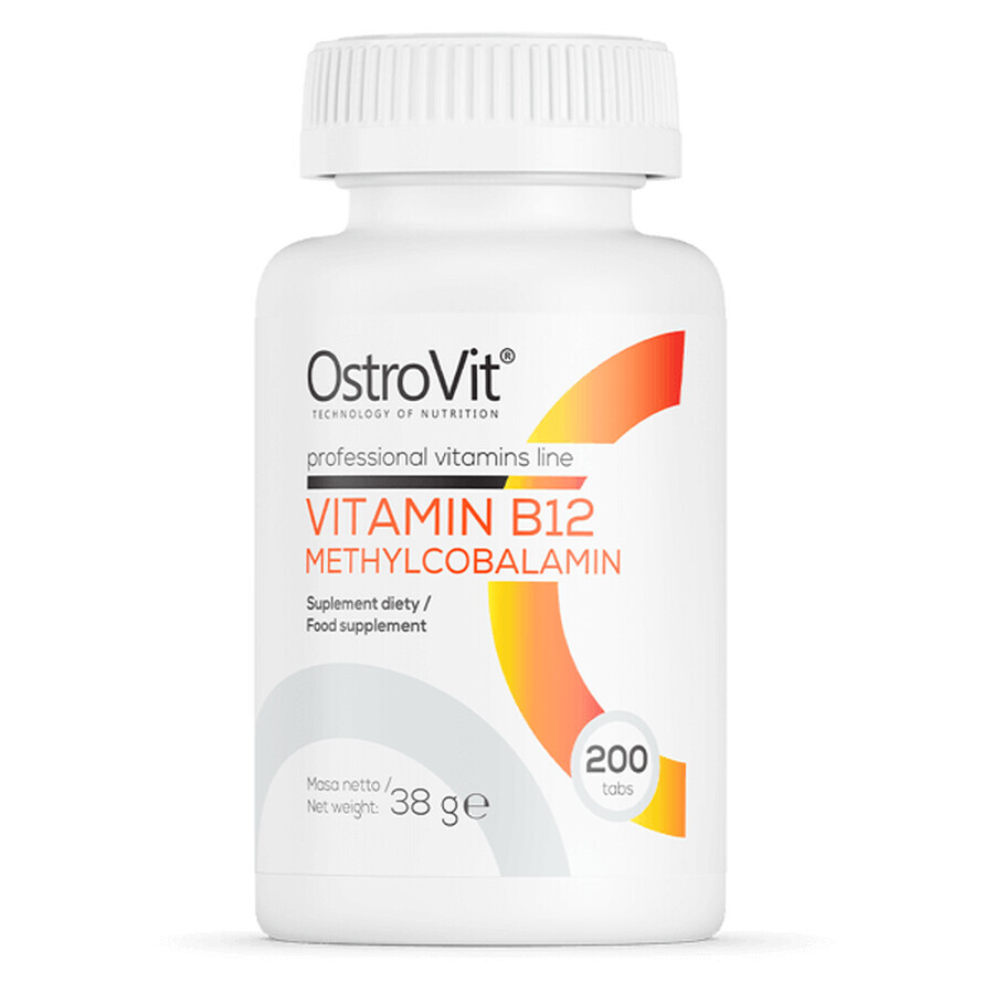 OstroVit Vitamine B12 Methylcobalamine, vitamine B12 400 µg, 200 tabletten