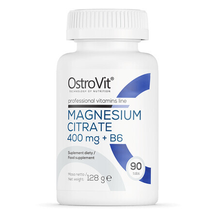 OstroVit Magnesiumcitraat 400 mg + B6, 90 tabletten