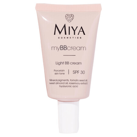 Miya myBBcream, lightweight BB cream, porcelain complexion, SPF30, 40 ml