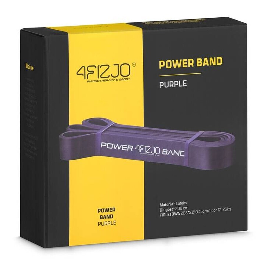 4Fizjo Power Band, trainingsband, paars, 17-26 kg