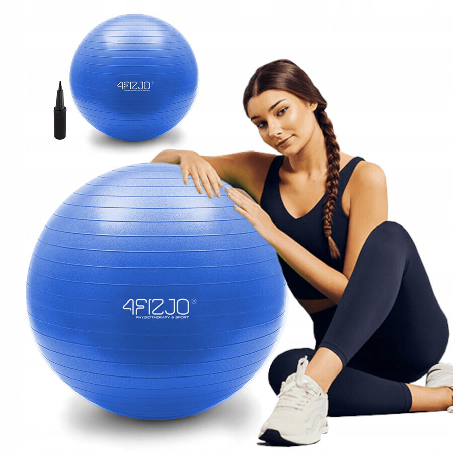 4Fizjo, anti-knal gymbal, blauw, 65 cm