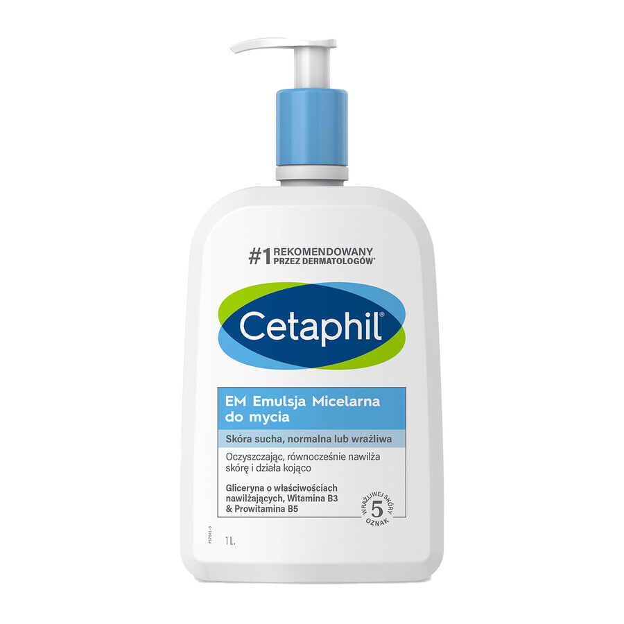 Cetaphil EM, Micellar washing emulsion, 1000 ml