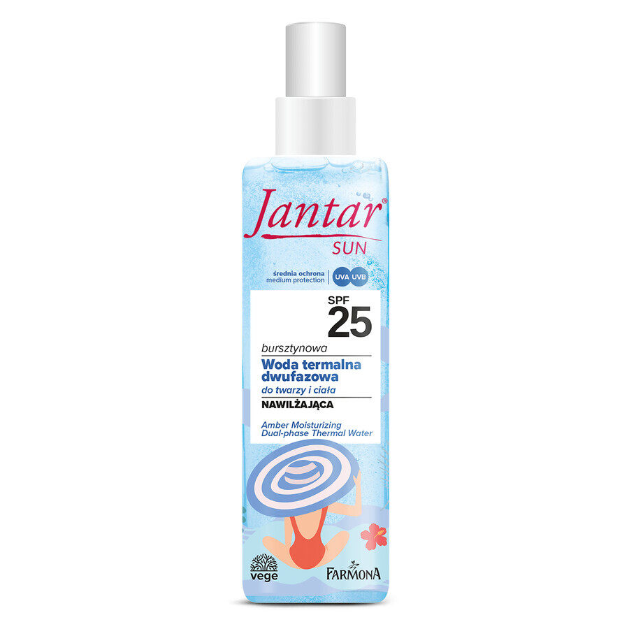 Farmona Jantar Sun, bifasisch amber thermaal water, voor gezicht en lichaam, hydraterend, 200 ml