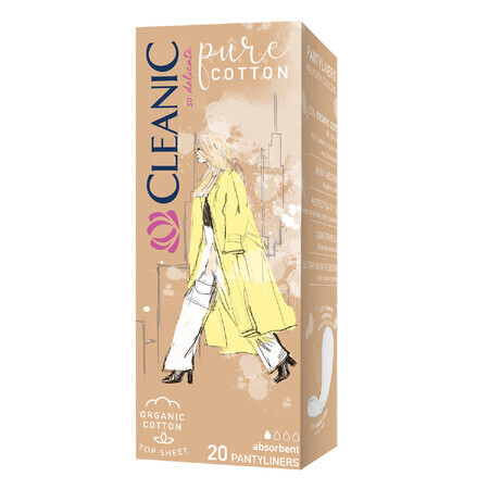 Cleanic Pure Cotton, maandverband met biologisch katoen, 20 stuks 