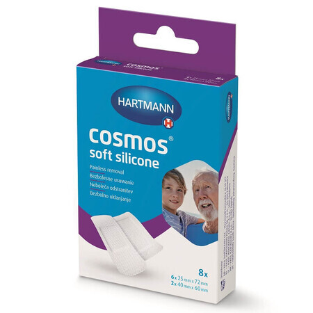 Cosmos zachte siliconenpleister, 8 stuks, Hartmann