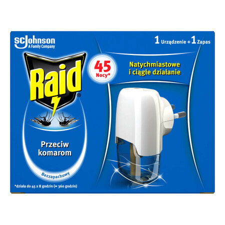 Raid, electro-fumigator with insecticidal liquid against mosquitoes, 27 ml