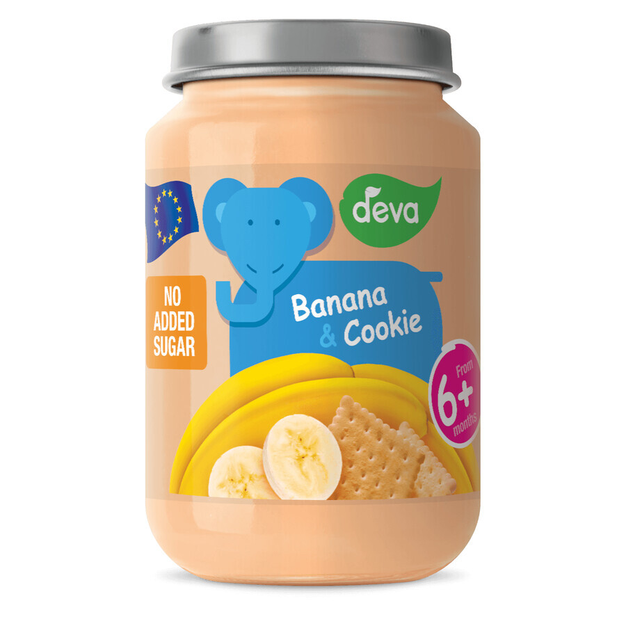 Deva Dessert, banana con biscotti, dopo 6 mesi, 200 g