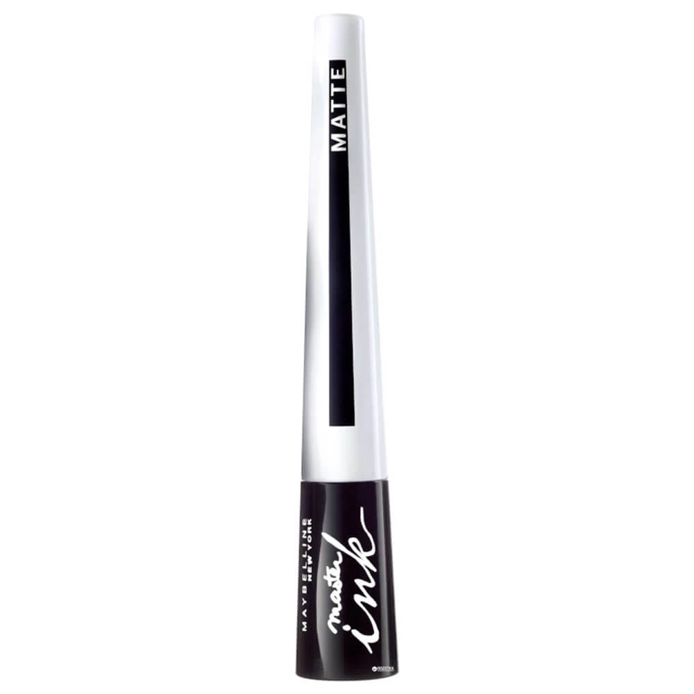 Maybelline Master Ink Matte Liner, vloeibare eyeliner met applicator, 10 Charcoal Black, 2.8 g