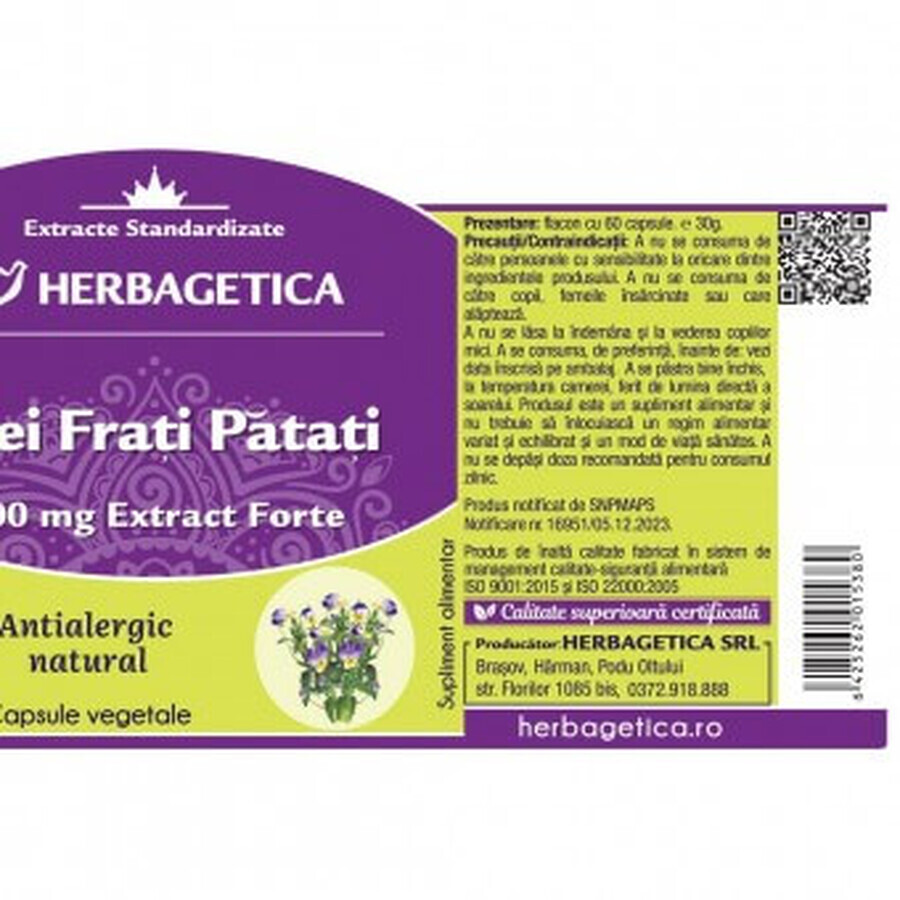 Herbagetica Trei Frati Patati x 60 stuks