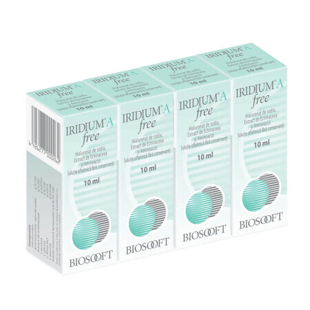 Iridium A Free ophthalmic solution, 4x10 ml, BioSoft Italia