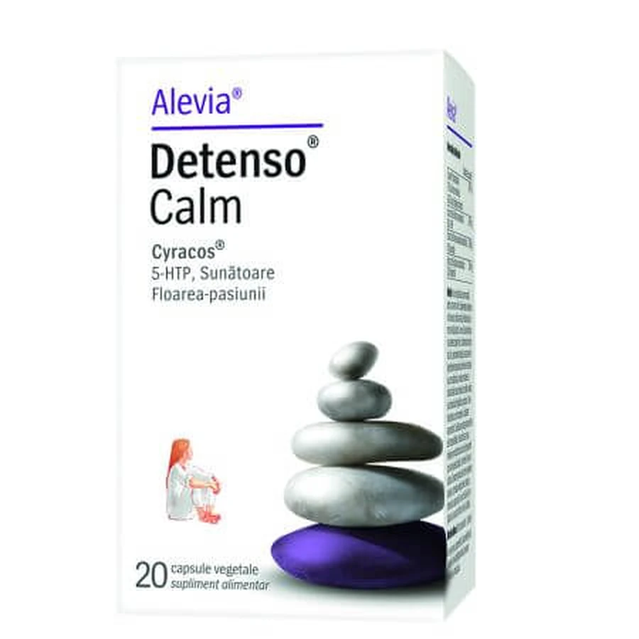 Supplement tegen stress Detenso Calm, 20 capsules, Alevia