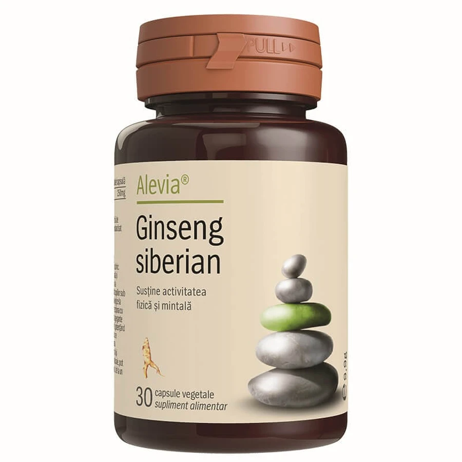 Siberische ginseng, 30 plantaardige capsules, Alevia