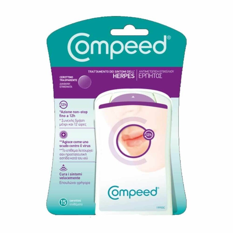 Herpesbehandelingspleisters, 15 pleisters, Compeed