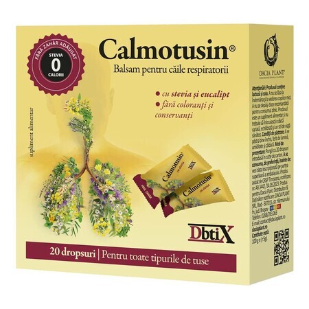 Calmotusin met stevia Dbtix, 20 druppels, Dacia Plant