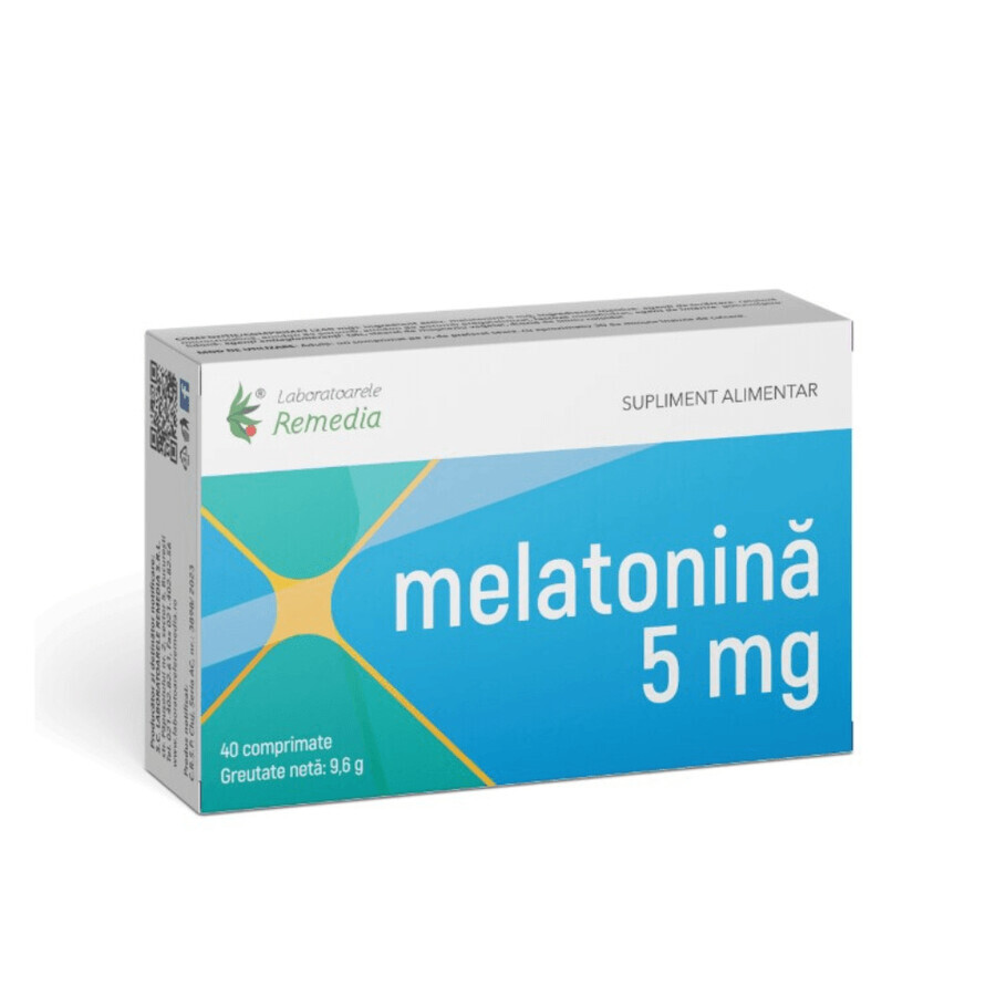 Melatonin, 5 mg, 40 tablets, Remedia