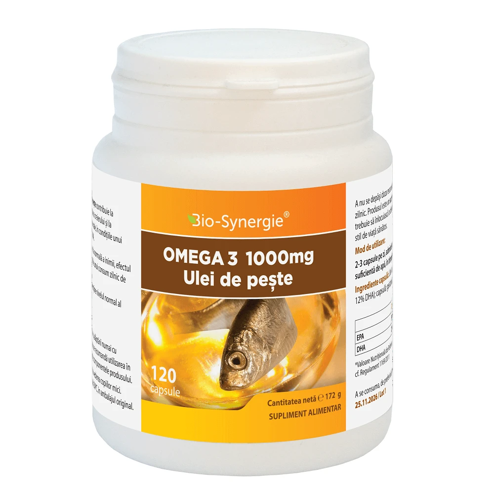 Omega 3 Visolie, 1000 mg, 120 capsules, Bio Synergie