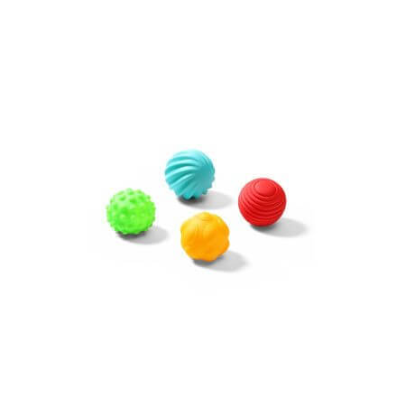 Jeu de balles sensorielles, 4 pièces, + 6 mois, Babyono