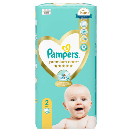 Premium Care Luiers, Nr. 2, 4-8 Kg, 46 stuks, Pampers