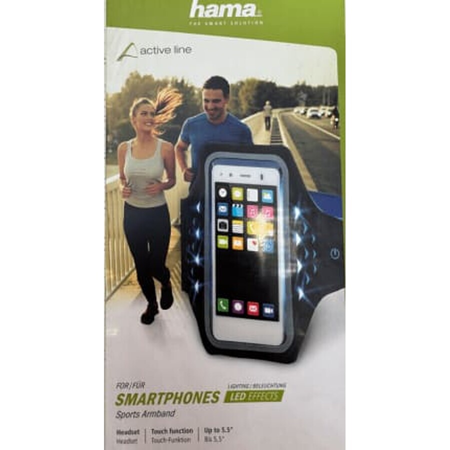 Hama Hama Active XXL armband voor telefoon, armriem, Blauw, 1 stuk