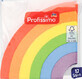 Profissimo 3-laags regenboog servetten, 12 stuks