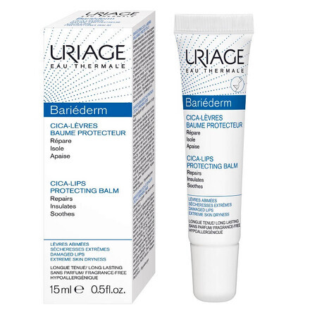 Uriage Bariéderm - Cica-Lèvres Balsamo Labbra Secche E Screpolate, 15ml