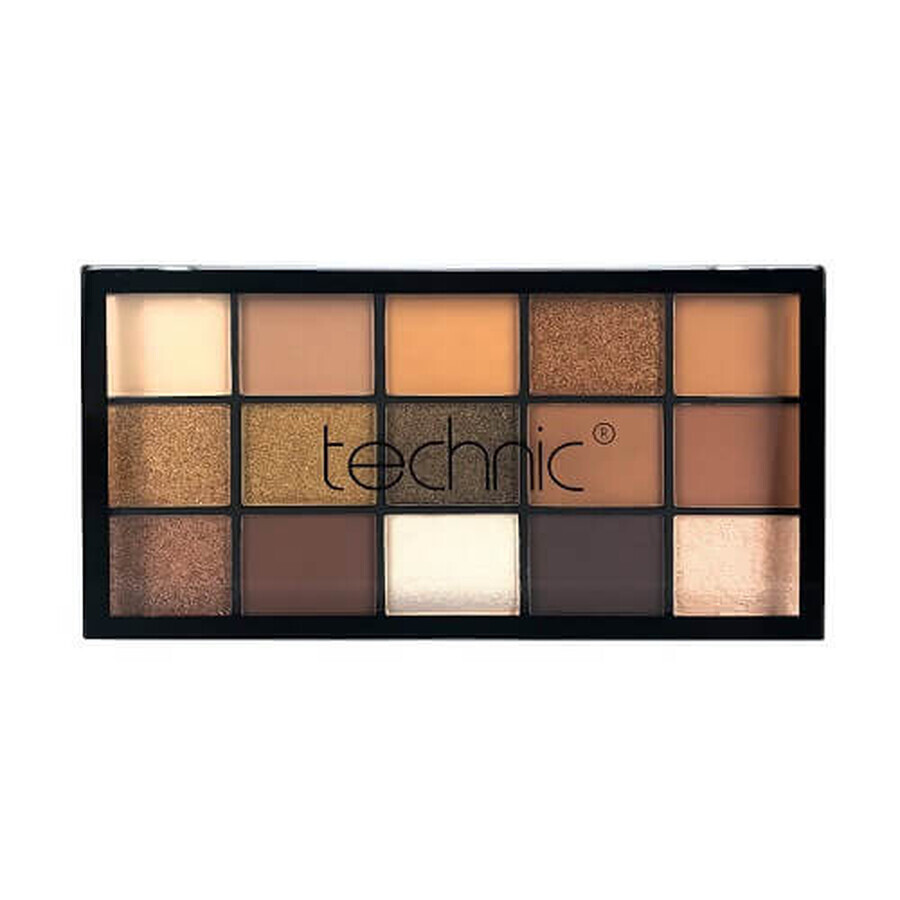 Oogschaduwpalette, Technic, Geperst Pigment, Boujee, 15 kleuren