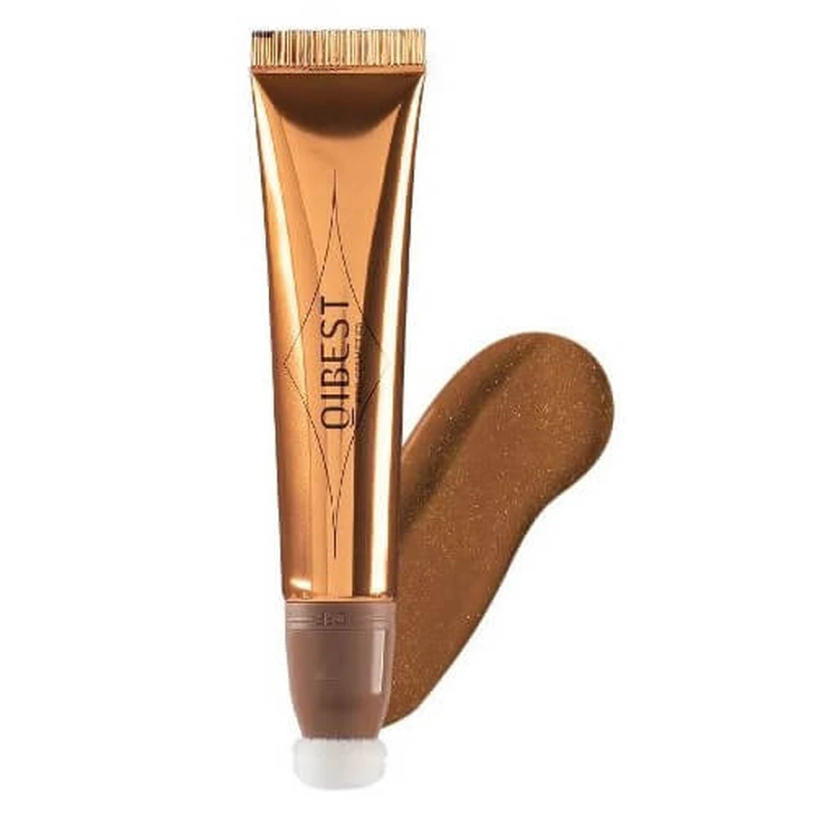 Illuminateur liquide, Qibest, Stylo de maquillage multifonctionnel, 06 Champagne Gold