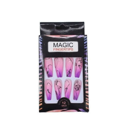 Set di 12 unghie finte dall'aspetto naturale, Magic Fingertips, 02