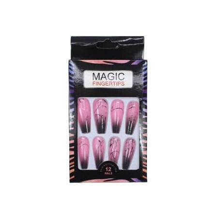 Set van 12 Natural Look Valse Vingernagels, Magic Fingertips, 03