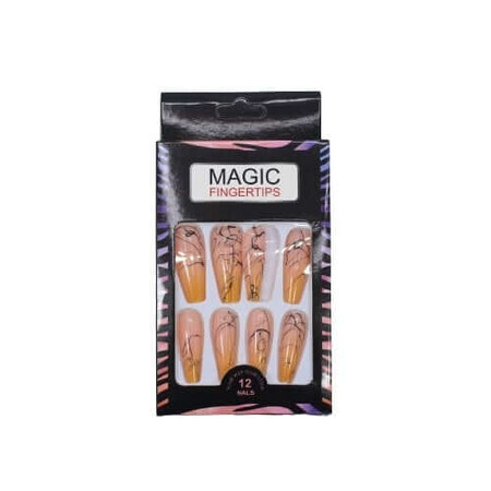 Set di 12 unghie finte dall'aspetto naturale, Magic Fingertips, 05