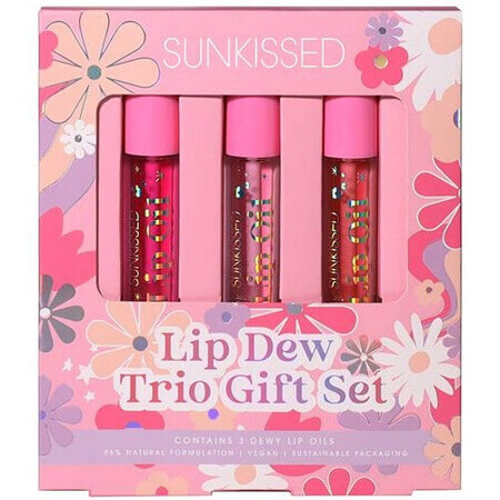 Lipolieset, Sunkissed, Lip Dew Trio Geschenk Lipoliën, 3 stuks