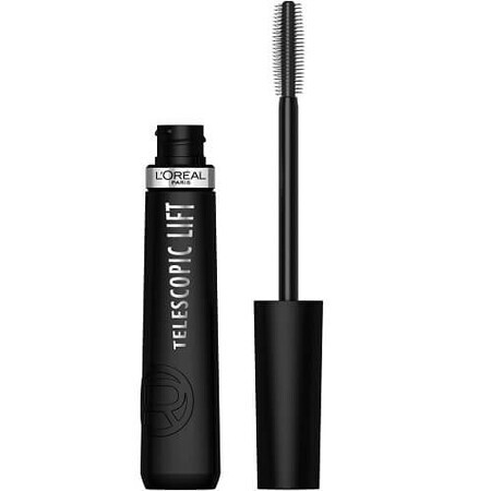 Volume, Verlenging en Krul Mascara, Loreal, Telescopic Lift, Zwart, 9.9 ml