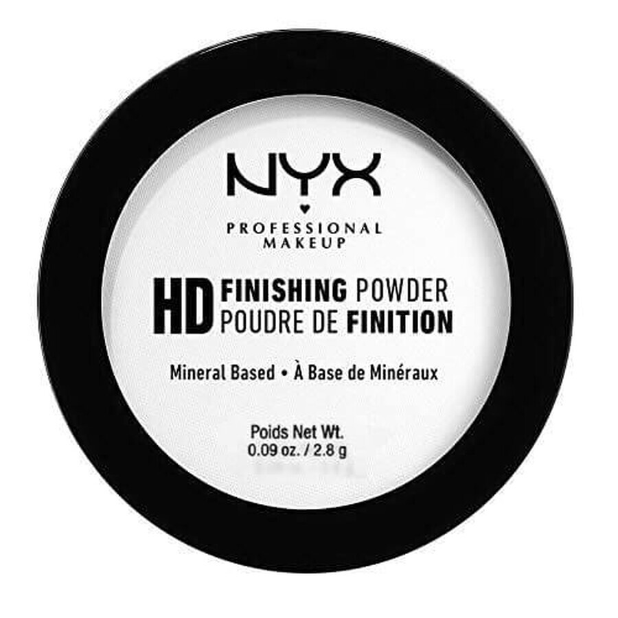 Make-up Setting Powder, NYX Professionele Make-up, HD Afwerkingspoeder, Mini, Transparant, 2.8 g